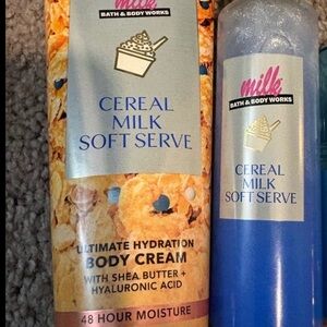 Bath Body Works Cereal Milk Soft Serve shimmer so pretty MILKBAR COLLABORATION🥛🥣